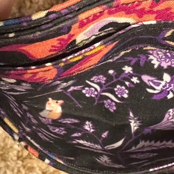 Vera Bradley Foxwood Pattern 2019 Snap Card Wallet Keyring Woodland Critters GUC - Picture 4 of 15